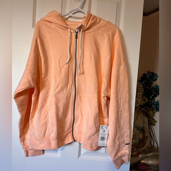 Reebok Hooded Zip Up Tracksuit Aura Orange Women 1X - Picture 11 of 15